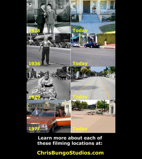 Filming locations then and now movie locations film locations The Three Stooges The Little Rascals Laurel and Hardy Starsky and Hutch.