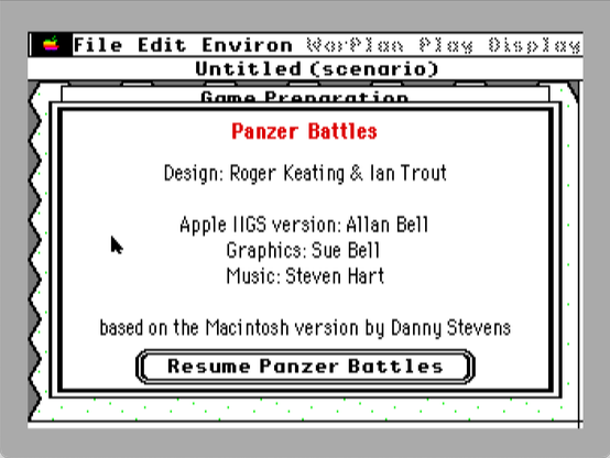 credits screenshot from "Panzer Battles"