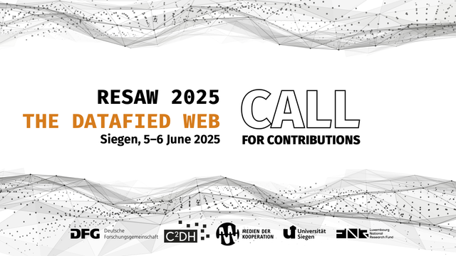 Call for Contributions for RESAW25: THE DATAFIED WEB, Siegen, 5-6 June, 2025