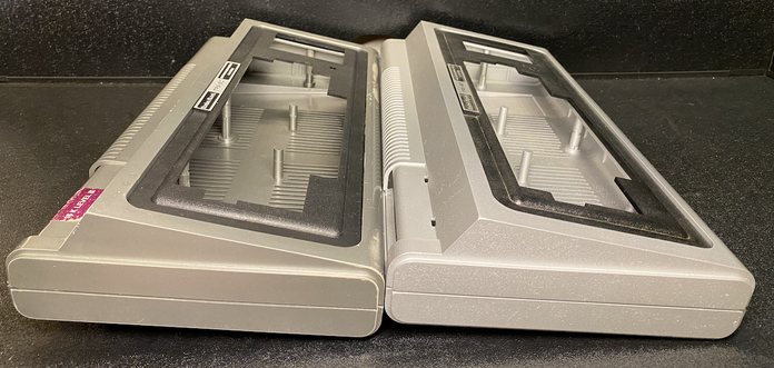 3D printed case next to original to show how accurate the recreation is.