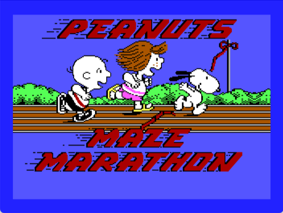 title screenshot from "Peanuts Maze Marathon"