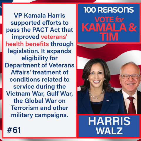 Text as above
Photos of VP Harris and Governor Walz