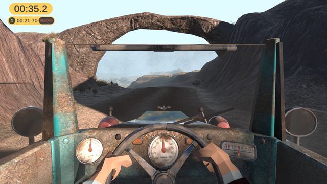 Drive under a cliff.