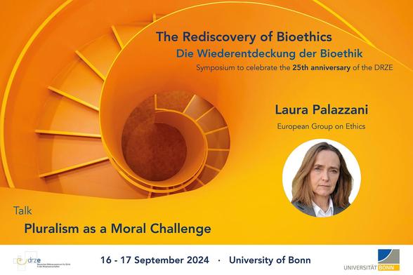 Bild mit dem Vortrags-Titel „Pluralism as a Moral Challenge“ (c) DRZE unter Verwendung eines Bildes von Unsplash.com/Rolf Hecken