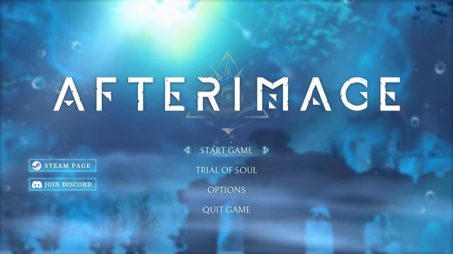 Afterimage title screen