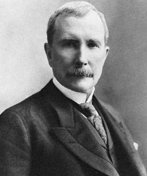 Retrato de John D. Rockefeller, empresario estadounidense del siglo XIX y fundador de Standard Oil, conocido por su gran influencia en la industria petrolera y su destacada filantropía.