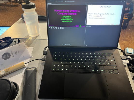 View of my presentation ready laptop.