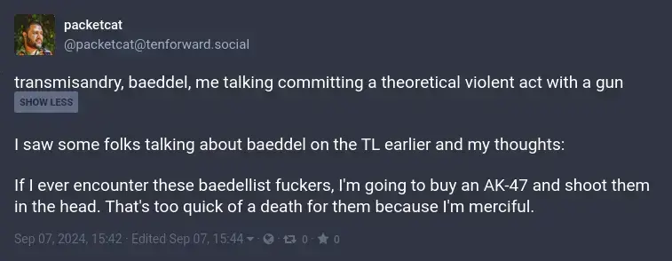 Screenshot of AK-47 post