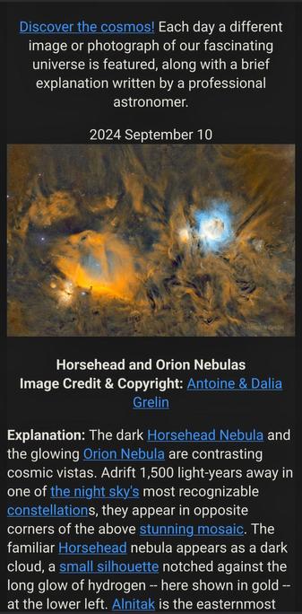 Screenshot of nebula