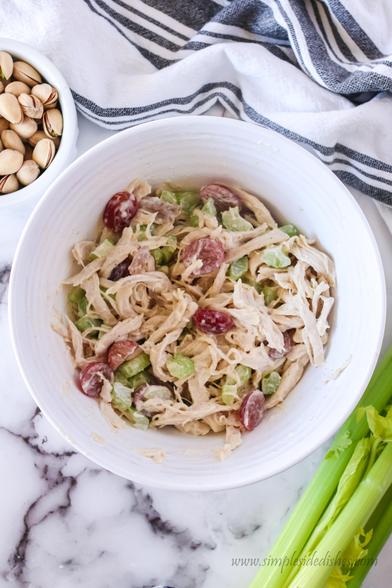 All ingredients mixed up in a bowl and ready to serve. 