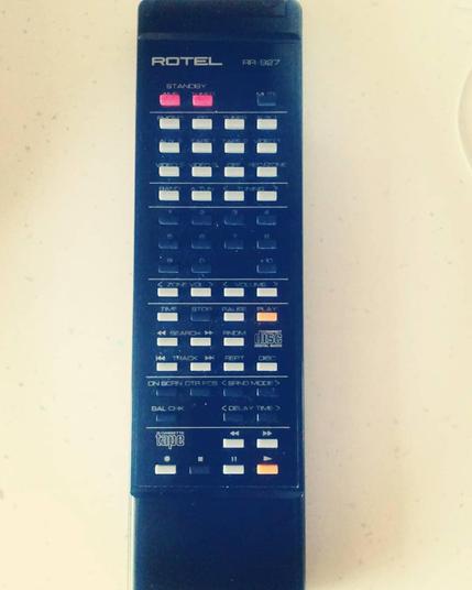 ROTEL RR-927 amplifier remove control handset photographed by me Theodoros Mpahoumas