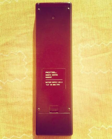 ROTEL RR-927 amplifier remove control handset photographed by me Theodoros Mpahoumas