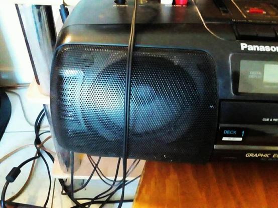 PANASONIC RX-FT600 classic radio cassette player combined with graphic equalizer and with double cassette deck for recording use photographed by me Theodoros Mpahoumas