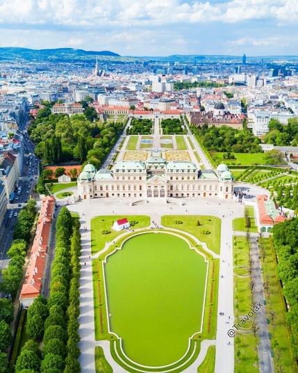 Belvedere Palace in Vienna, Austria.
