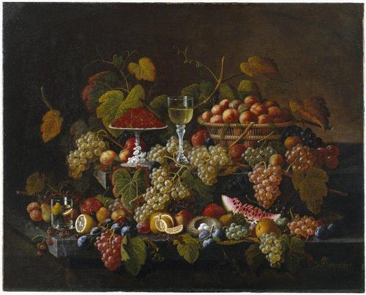 Still Life with Fruit, Brooklyn Museum of Art
Severin Roesen - Online Collection of Brooklyn Museum; Photo: Brooklyn Museum, 67.9_SL1.jpg

