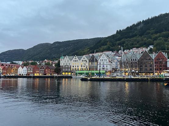 Harbour silhoutte in Bergen