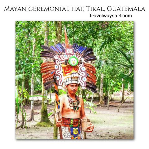 Mayan ceremonial hat, Tikal, Guatemala