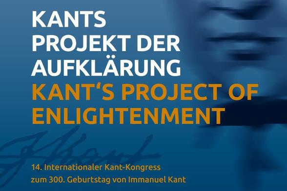 Picture with the congress title ‘Kants Projekt der Aufklärung – Kant’s Project of Enlightenment – 14. Internationaler Kant-Kongress zum 300. Geburtstag von Immanuel Kant’ (c) designlevel2