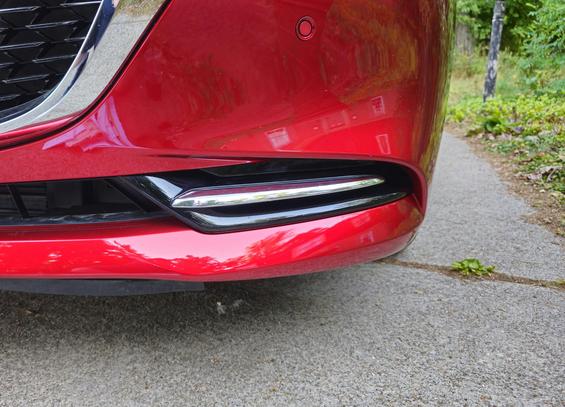 Mazda3 bumper after repainting.