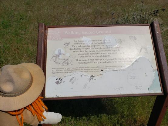 Ranger Sarah learns that for 1000s of years Native Americans have been using Sulphur Springs. The sulphur water helped Sacagawea recover in two days and the expedition continued their journey.