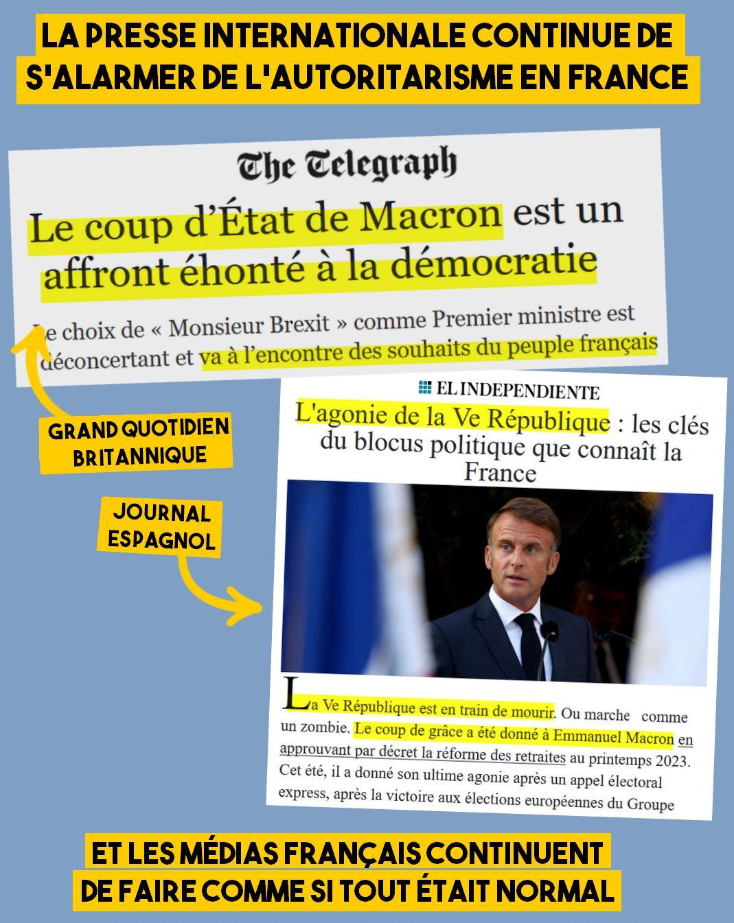 Les titres de la presse internationale sur le coup de force de Macron Les titres de la presse internationale sur le coup de force de Macron