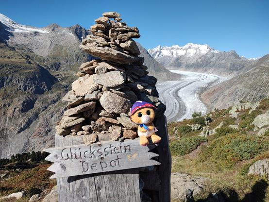 Simbalito is sitting on a pile of lucky charm rocks