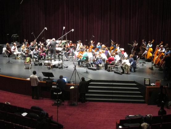 photograph of recording of Greensboro Symphony