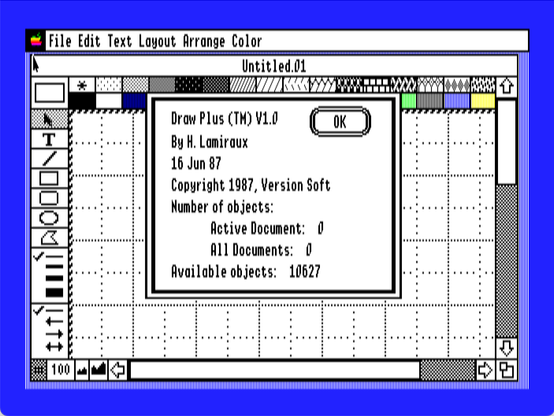 about box screenshot from "Draw Plus"