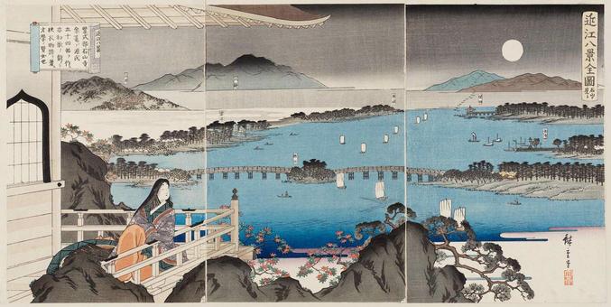 Legend has it that whilst staying at Ishiyama-dera Murasaki Shikibu was inspired to take up pen and start writing The Tale of Genji beneath the full moon.