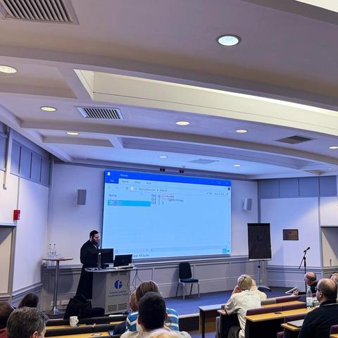 Adám Brudzewsky presenting at Dyalog '24