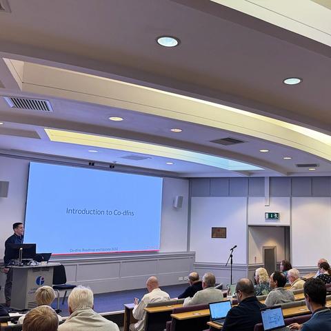 Aaron Hsu presenting at Dyalog '24