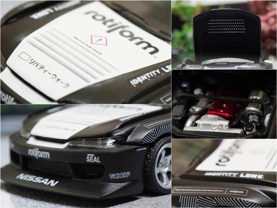 Some close-up shots of LB-Super Silhouette, Nissan Silvia S15 by Time Micro in 1:64 scale on AREA 164