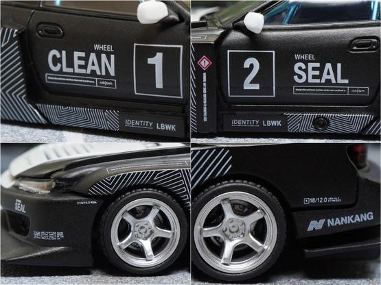 Some close-up shots of LB-Super Silhouette, Nissan Silvia S15 by Time Micro in 1:64 scale on AREA 164