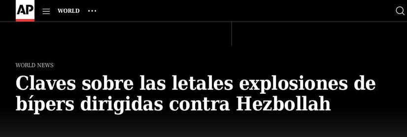 Keys on pagers explosions
Headlines Associated Press 2024 Sep.18