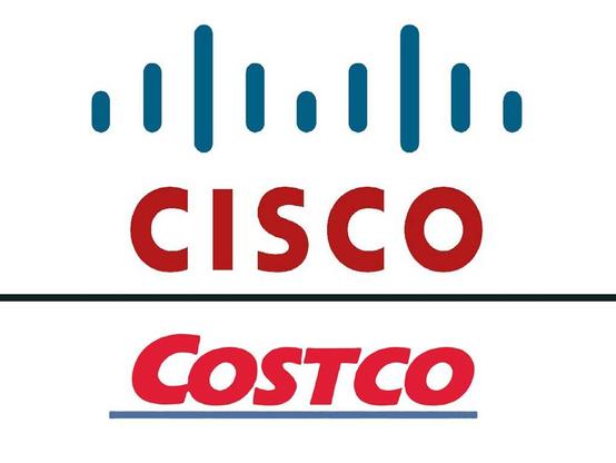 Two company logos. Cisco and Costco