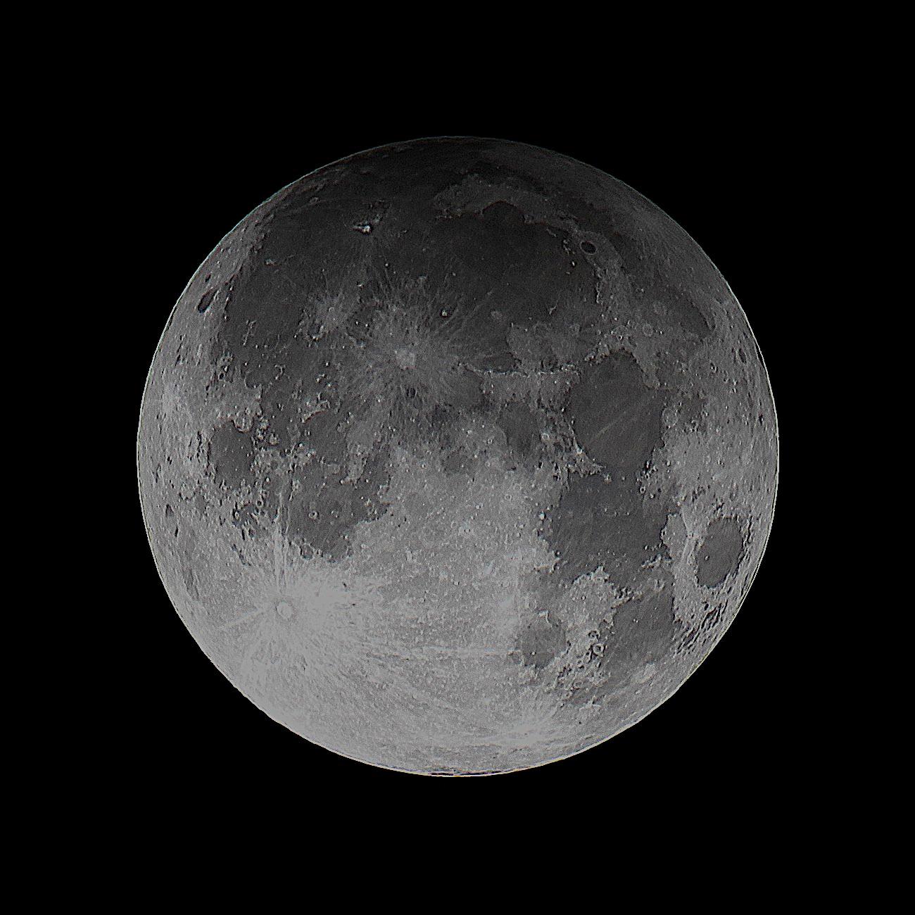 A slight darkening of the Moon's Earth facing side caused by our shadow.