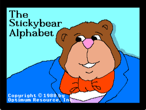title screenshot from "Stickybear Alphabet"