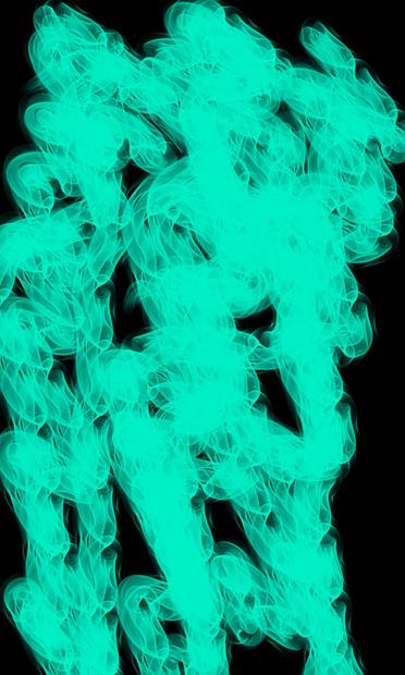 Turquoise flames of fire