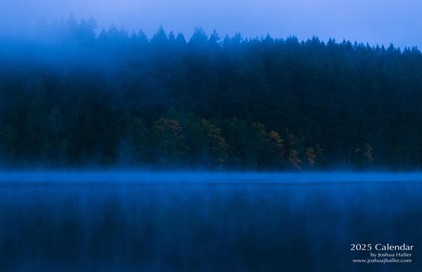 A foggy morning at Lake Padden is the cover image of my 2025 Calendar for Bellingham. 