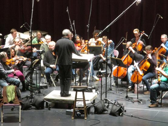 conducting orchestra recording