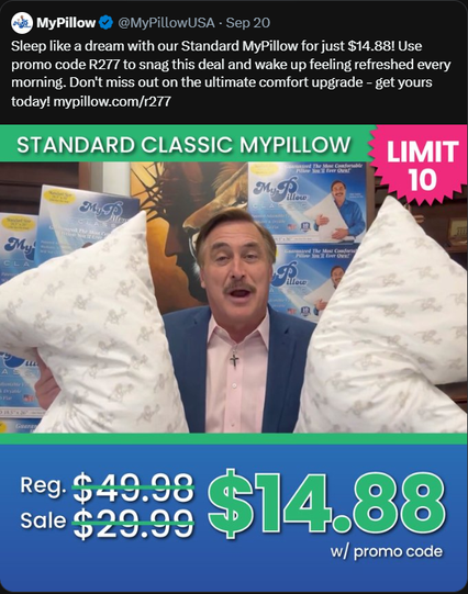 My Pillow guy straight up doing a Nazi dogwhistle with no plausible deniability.