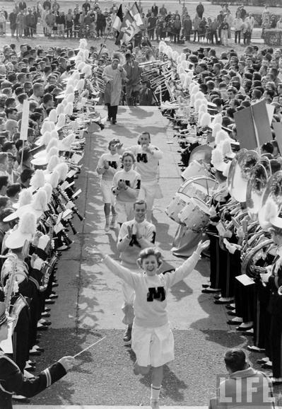 University of Minnesota pep rally before the Iowa game (Francis Miller. 1960)