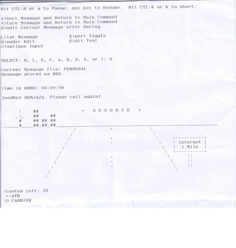 Page 03 telnet BBS through a typewriter