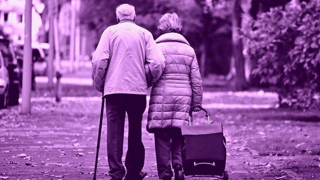 Couple walking.