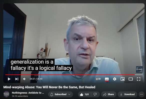 https://www.youtube.com/watch?v=n7APFICnqnQ
Mind-warping Abuse: You Will Never Be the Same, But Healed
Narcissistic abuse challenges assumptions about the world, people (theory of mind), and relationships (internal working model, IWM):

1. People are rational and self-interested, but most people are good.
2. Justice, order, and structure are fundamental to the universe. Reality and people in it are trustworthy.
3. The world is not hostile. At worst, it is indifferent.
4. One good deed deserves another (vs. no good deed goes unpunished). If you try hard enough and are sincere, things will work out. 
5. You gain credit with people when you behave well. This credit is not forgotten, nor ignored.
6. Reality is a shared experience (intersubjectivity). People are very much the same.
7. Being alone is worse than being together. 
8. You deserve love.
9. You can trust yourself: your judgment, reality testing, self-love.
10. There is always a way to undo wrong and evil because they are rarely intentional. Regret, remorse, guilt, shame, and conscience are common to all people.