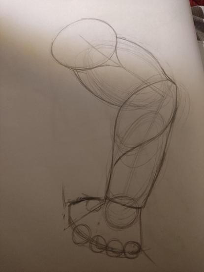 Drawing of something meant to resemble a arm