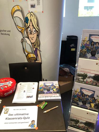 Blick auf Material Klassenrat am PL-Stand
