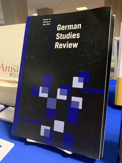 A closeup of a copy of German Studies Review