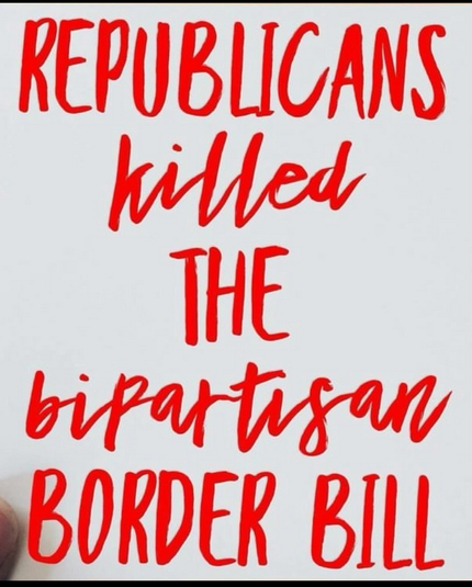 Repuplicans killed the bipartisan border bill