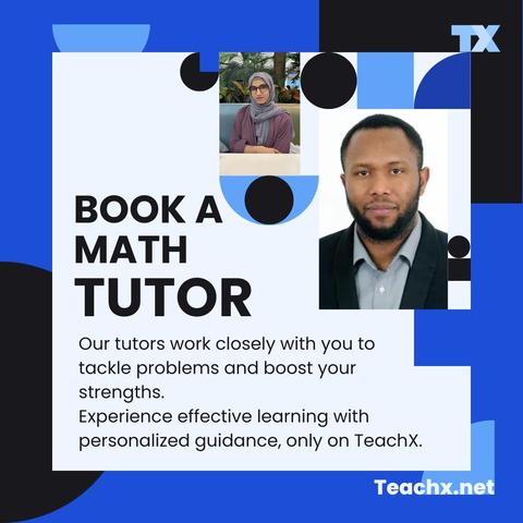 Need help mastering math? 
Connect with a dedicated math tutor for one-on-one sessions that simplify complex concepts and boost your confidence. With TeachX, math doesn’t have to be a challenge – it’s a journey to success!

#MathTutor #MathHelp #OneToOneTutoring #TeachX #MathSkills #PersonalizedLearning #TutoringSuccess #StudySmart #MathMadeEasy #EducationJourney